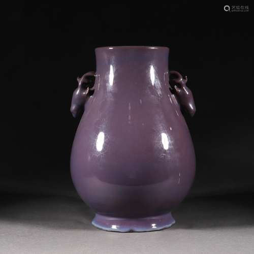 A Chinese Flambe Glaze Zun Vase