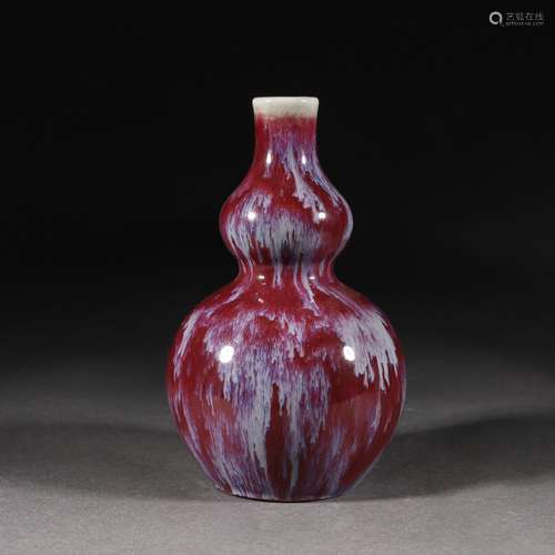 A Chinese Flambe Glaze Double Gourds Vase