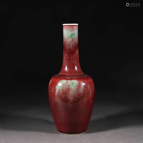 A Chinese Flambe Glaze Baluster Vase