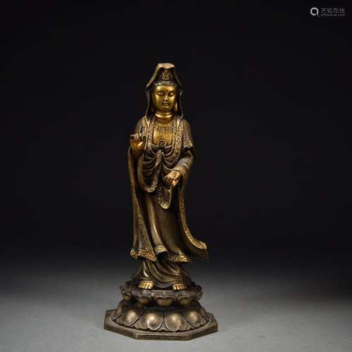 Bronze gilt statue of Avalokitesvara