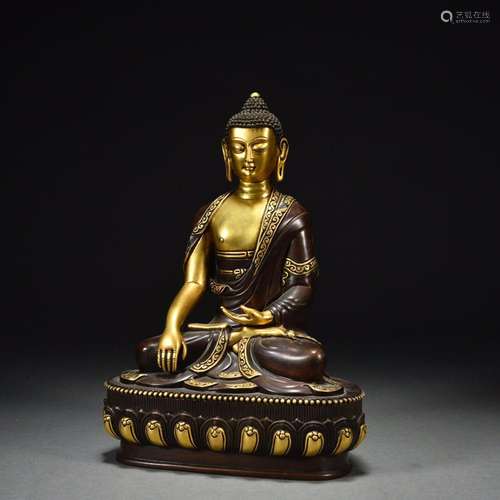 Bronze gilt immovable Buddha statue