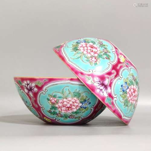 Carmine Floral Bowl