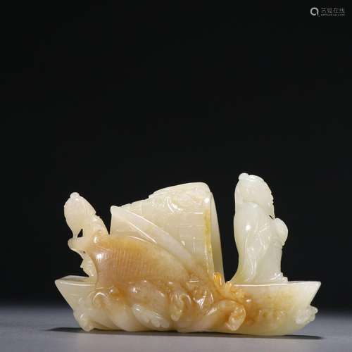 Hetian Jade Seed Fisherman's Deli Ornament