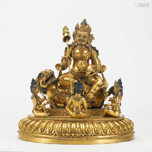 A Gilt bronze Buddha statue