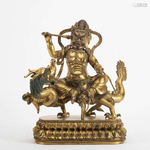 A Gilt bronze Buddha statue