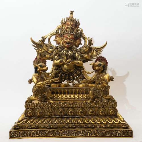 A Gilt bronze Buddha statue