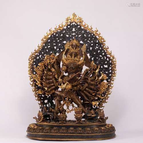 A Gilt bronze Buddha statue