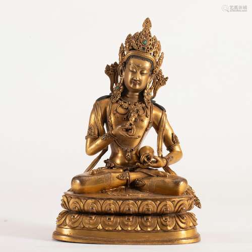 A Gilt bronze Buddha statue