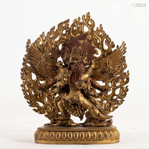 A Gilt bronze Buddha statue