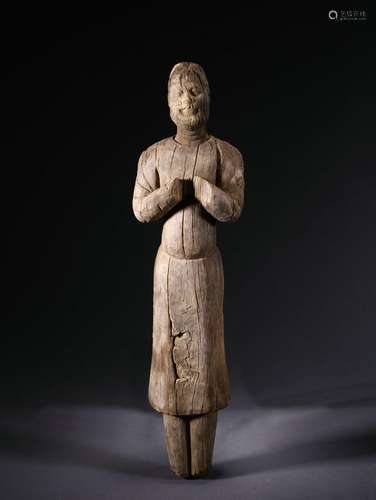 A wooden figure