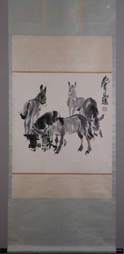 Donkey Ink on paper By Huang Zhou