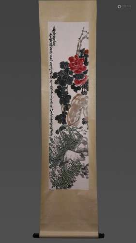 A Wu Changshuo Painting Flowers