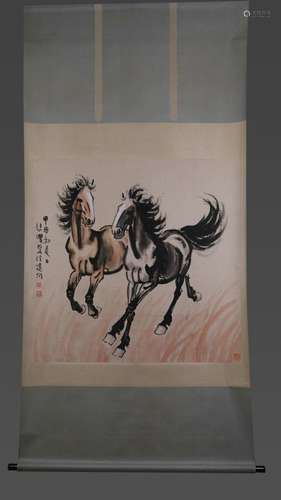 A Xu Beihong Painting Running Horse