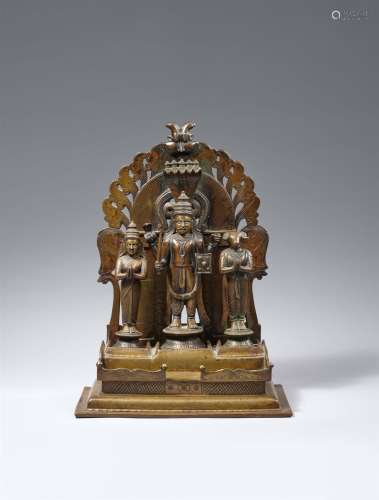 Virabhadra-Altar. Gelbguss. Zentral- oder Südindien. 19
