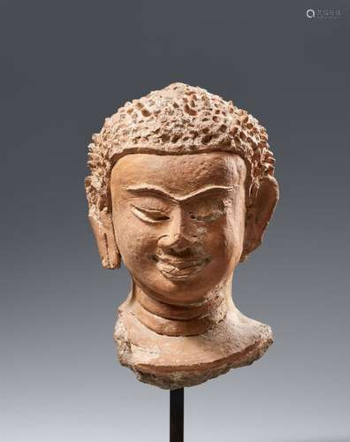 Kopf eines Buddha. Terracotta. Thailand. Haripunjaya-St