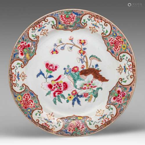 A Chinese famille rose 'Flower Garden' export porcelain char...