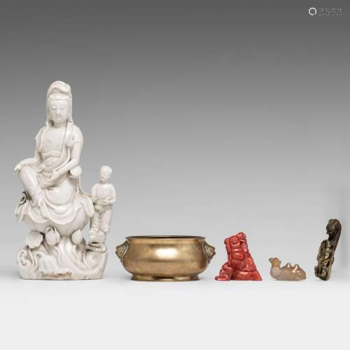 A collection of various Chinese altar objects and scholar's ...