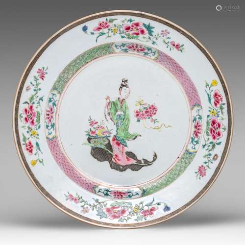 A Chinese famille rose 'He Xian Gu' charger, Yongzheng/Qianl...