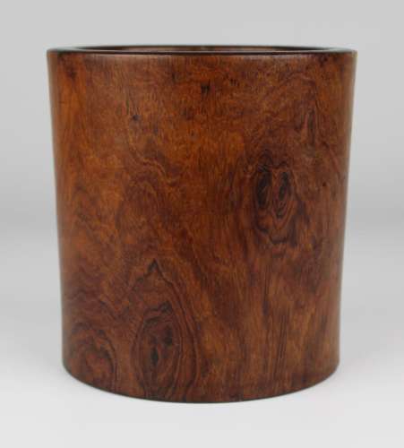 A small huanghuali wooden brush pot