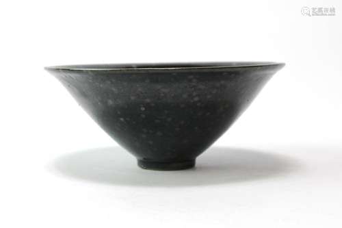 A black-glazed jian ware 'oil spot' bowl