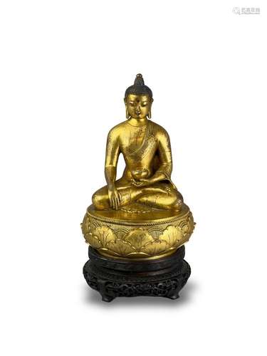 A Fine Zanabazar school Gilt Bronze Buddha, 18th century