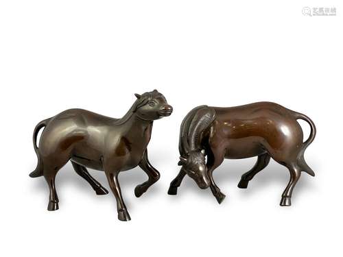 An attractive Pair of Bronze Horses, c. 1800