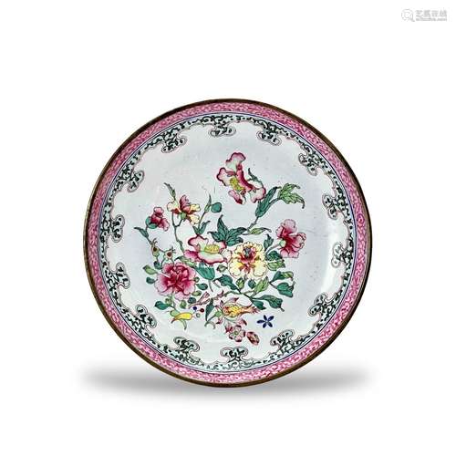 A Canton Enamel Saucer Dish, early Qianlong