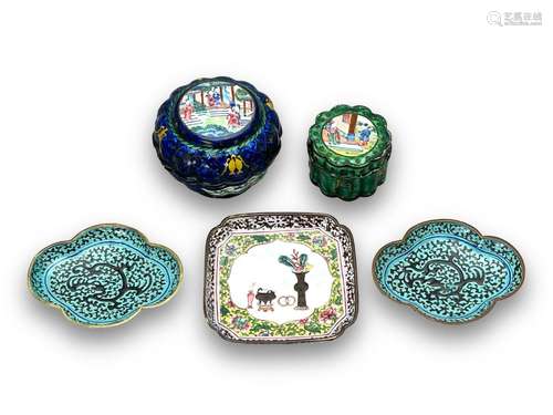 A Group of Canton Enamel, 18th/19th century