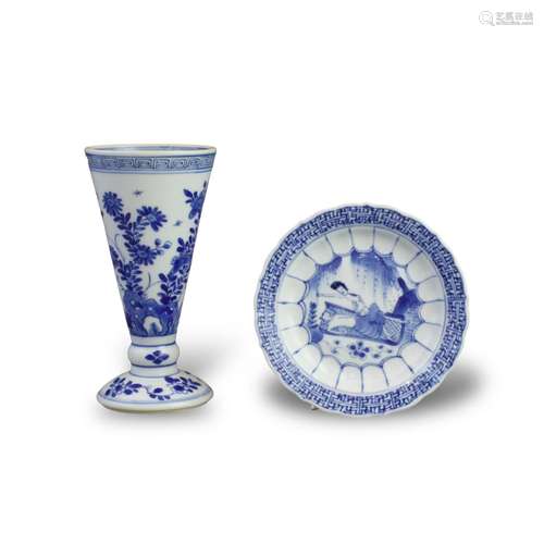 A Rare Blue and White Goblet, Kangxi