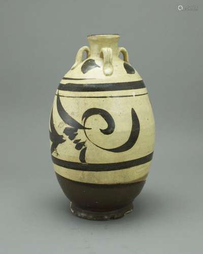 An Ovoid Cizhou Vase, Yuan dynasty