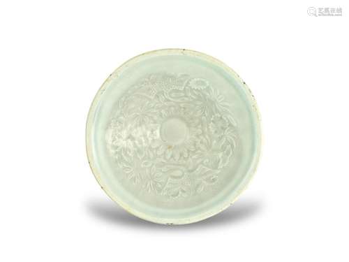 A moulded Qingbai 'geese and lotus' Bowl, Song dynasty