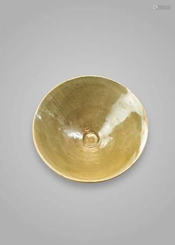 A Longquan yellow glaze conical bowl, Song/Yuan dynasty