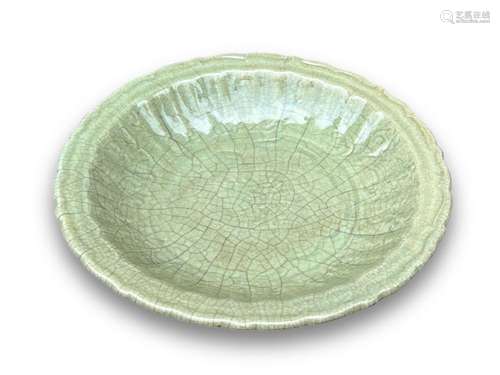 A Longquan Celadon Dish, Yuan/Ming dynasty