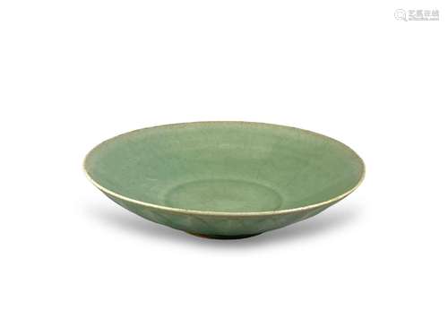 A Longquan celadon lotus Dish,  Southern Song dynasty