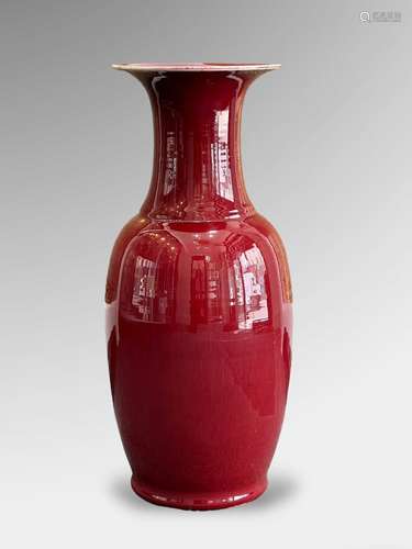 A large 'sang de boeuf' Vase,  c.1800