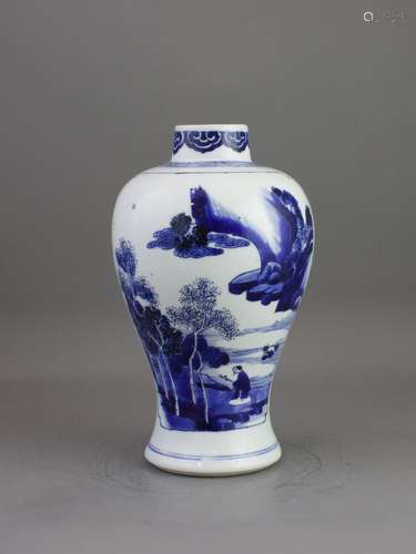 A Good blue and white Vase,  Kangxi