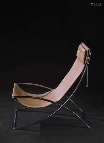 1950年 意大利简约风格 钢皮折迭躺椅