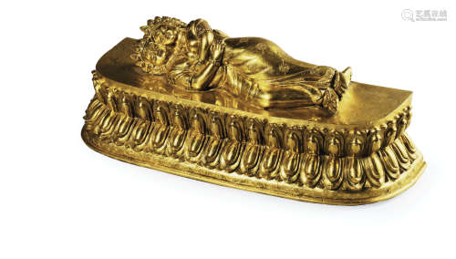 十八世纪 铜鎏金瑜伽士