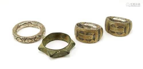 Four silver and gold Bracelets from Oman