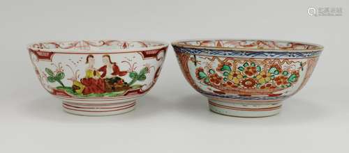 Two Dutch decorated 'Amsterdams bont' bowls