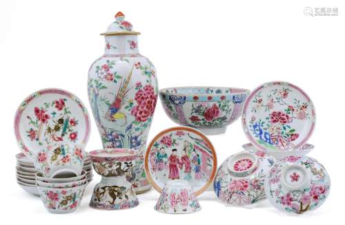 A group of famille rose porcelains