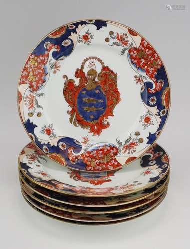 A set of six Samson armorial (Chinese style) plates