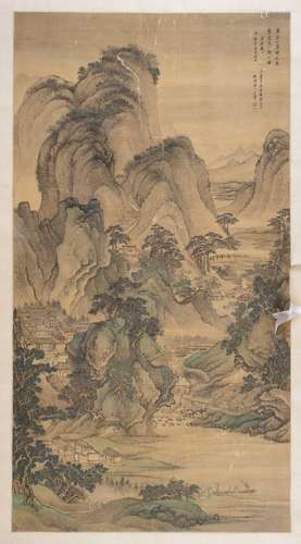 A large Chinese scroll painting