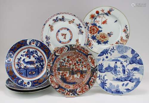 Seven Chinese porcelain plates