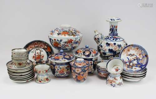 A group of Japanese imari porcelain