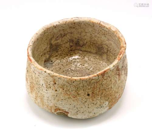 A ceramic Japanese tea bowl, prossibly by KatoTokuro