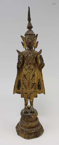 A Thai 'Ratanakosin' bronze Buddhist figure