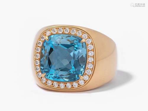 Aquamarin-Brillant-Ring