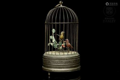 Cage with automaton songbirds, 19th - 20th century