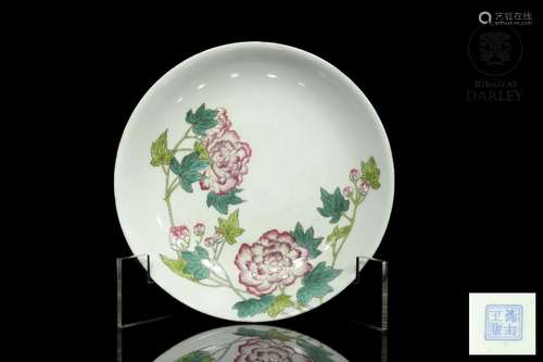 Porcelain dish with peonies, 20th century